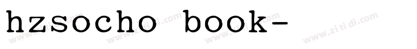 hzsocho book字体转换